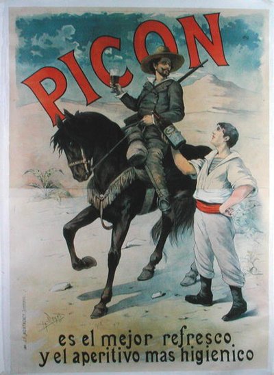 Juliste, jossa mainostetaan espanjalaista aperitiivia "Picon". tekijältä Henri Royer