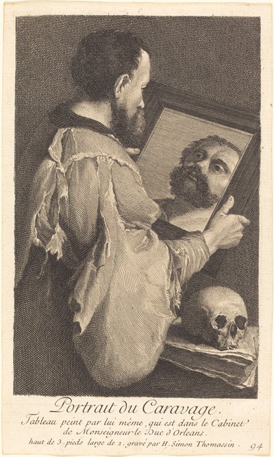 Caravaggion muotokuva tekijältä Henri Simon Thomassin