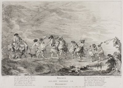 Rekrytoi rykmenttiin, 1717?-26 tekijältä Henri Simon Thomassin