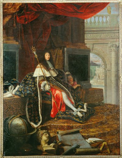 Ludvig XIV, Maalaus- ja veistosakatemian suojelija ... (veistos) tekijältä Henri Testelin