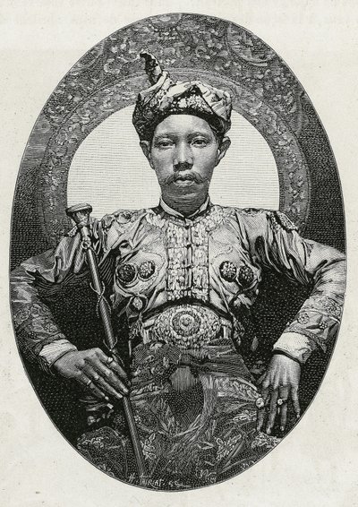 Mohammed Yamalul Alamin, Souloun (tai Sulun) sulttaani (Filippiinit) muotokuva vuonna 1880. Thiriatin kaiverrus havainnollistamaan tarinaa "" Matka Filippiineille"" tekijältä Henri Thiriat