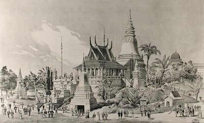 Kambodžan palatsi Trocaderossa, vuoden 1900 yleisnäyttely tekijältä Henri Toussaint