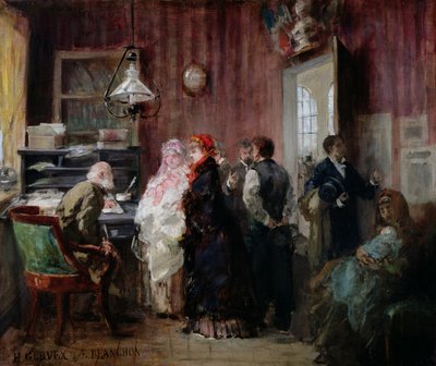 Syntymä, 19th Arrondissementin kaupungintalo, n. 1881 tekijältä Henri Gervex