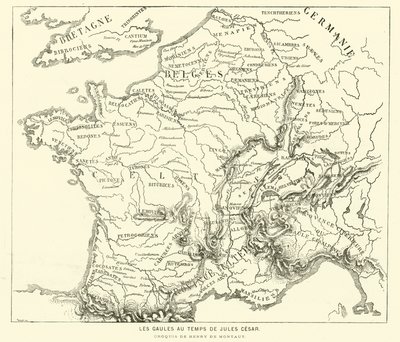 Gallialaisten maat Julius Caesarin aikana (kaiverrus) tekijältä Henri de (after) Montaut