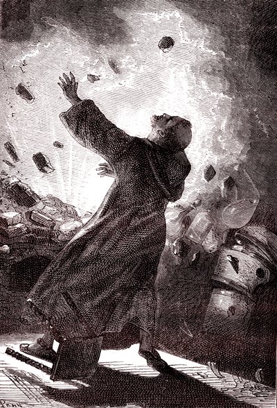Munkki Berthold Schwartz, Jules Vernen "Maasta kuuhun". tekijältä Henri de Montaut