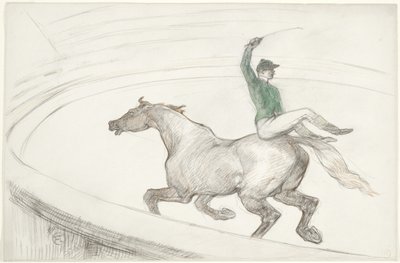 Sirkuksessa: Jockey (Au cirque: Jockey) tekijältä Henri de Toulouse Lautrec