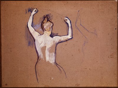 Ballet de Papa Chrysantheme (Opiskelu yhdelle esillä olevista tanssijoista) tekijältä Henri de Toulouse Lautrec