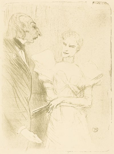 Brandès ja Leloir teoksessa "Cabotins" tekijältä Henri de Toulouse-Lautrec
