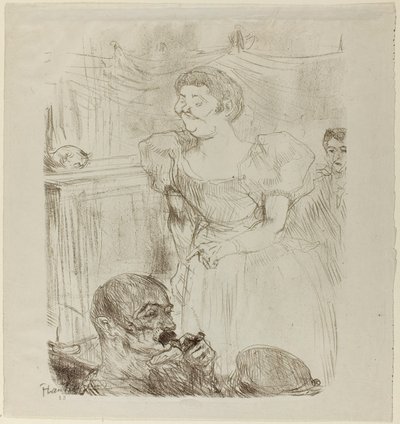 Di ti Fellow, englantilainen laulaja kahvila-konsertissa tekijältä Henri de Toulouse-Lautrec