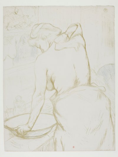 Ne: Nainen, joka peseytyy tekijältä Henri de Toulouse-Lautrec