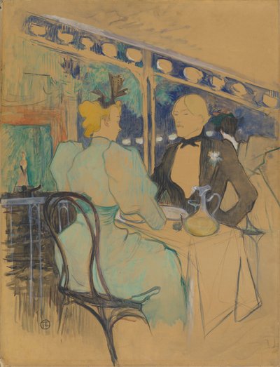 Tyylikkäitä ihmisiä Les Ambassadeursissa (Aux Ambassadeurs: Tyylikkäitä ihmisiä) tekijältä Henri de Toulouse-Lautrec