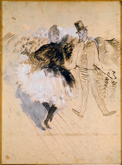 Goulue ja Valentin le Desosse Moulin de la Galettessa tekijältä Henri de Toulouse Lautrec