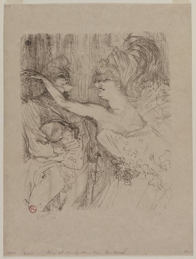 Guy ja Mealy elokuvassa "Paris qui Marche" tekijältä Henri de Toulouse-Lautrec