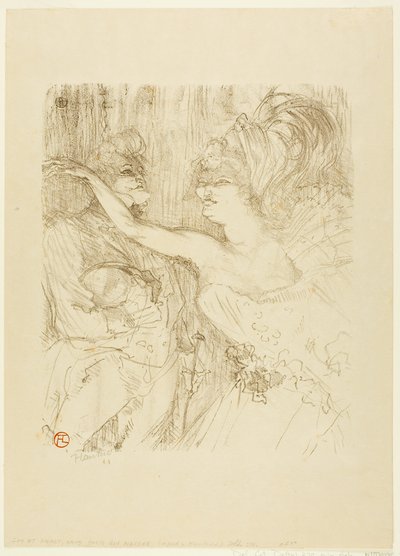 Guy ja Mealy 'Paris qui Marche' -elokuvassa. tekijältä Henri de Toulouse-Lautrec