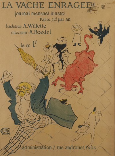 Raivostunut lehmä tekijältä Henri de Toulouse-Lautrec