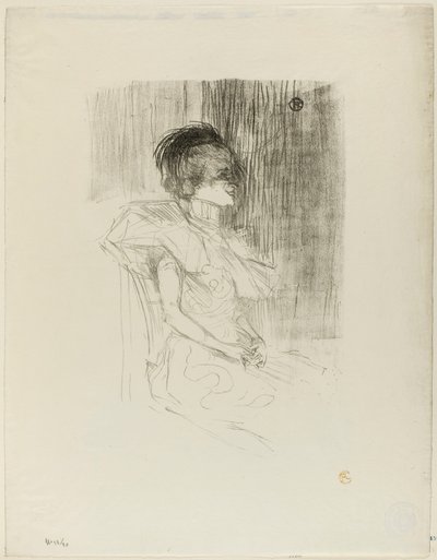 Lainanantaja istuu tekijältä Henri de Toulouse-Lautrec