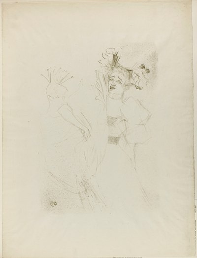 Lainaaja Chilpéricissä, koko kasvot tekijältä Henri de Toulouse-Lautrec