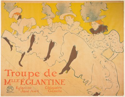 Neiti Eglantinen tanssiryhmä tekijältä Henri de Toulouse-Lautrec