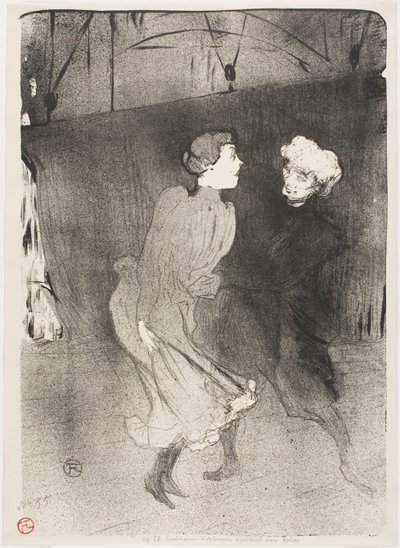 Folies-Bergèren harjoitukset, Emilenne D'Alençon ja Mariquita tekijältä Henri de Toulouse-Lautrec