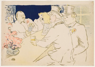 Irlantilainen ja amerikkalainen baari, Rue Royale tekijältä Henri de Toulouse-Lautrec