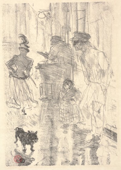 Visage (litho) tekijältä Henri de Toulouse Lautrec