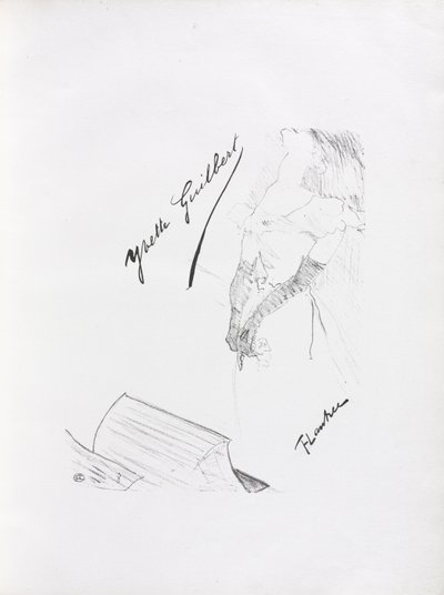 Sèrie Yvette Guilbert-English: Frontispiecefinnish tekijältä Henri de Toulouse-Lautrec