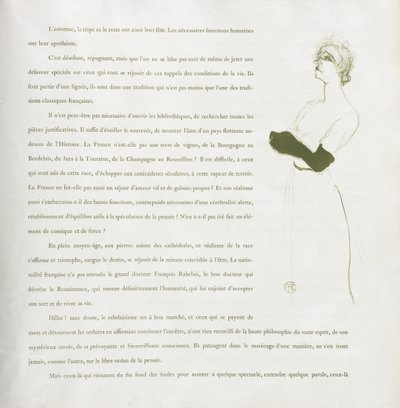 Yvette Guilbert-French-sarja: nro 10 tekijältä Henri de Toulouse-Lautrec