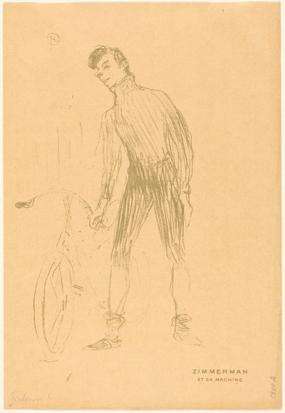Zimmerman ja hänen koneensa tekijältä Henri de Toulouse-Lautrec