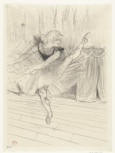 Portret van danseres Ida Heath Ida Heath englantilainen tanssija tekijältä Henri de Toulouse Lautrec (signed by artist)