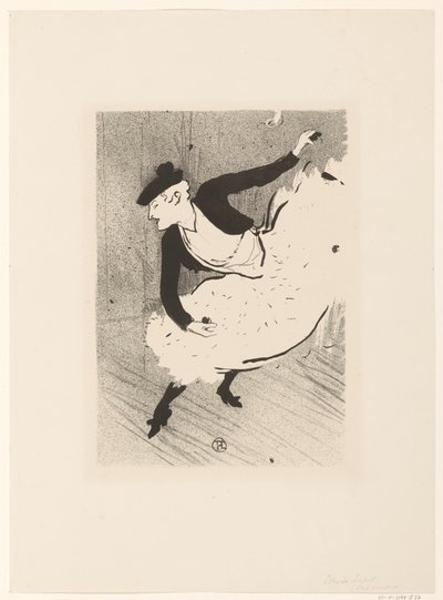 Portree van zangeres Edmee Lescot Edmee Lescot Kahvilakonsertti (sarjan nimi) tekijältä Henri de Toulouse Lautrec (signed by artist)