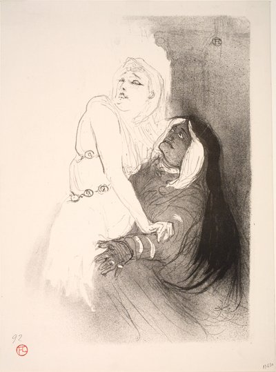 Renessanssin aikana Sarah Bernhardt Phèdressä tekijältä Henri de Toulouse Lautrec