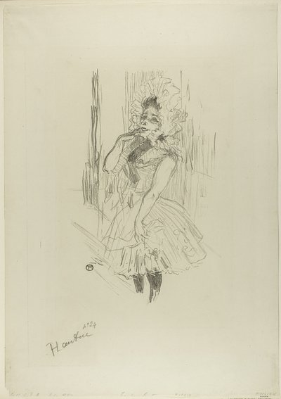 Anna Held elokuvassa Kaikki nämä naiset teatterissa tekijältä Henri de Toulouse Lautrec