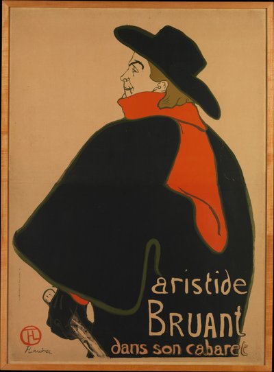 Aristide Bruant, hänen kabareessaan, 1893, 1893. tekijältä Henri de Toulouse Lautrec