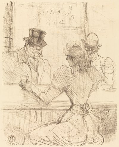 Picton Barissa, rue Scribe (Au bar Picton, rue Scribe) tekijältä Henri de Toulouse Lautrec