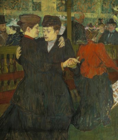 Moulin-Rougessa. Kaksi tanssijaa tekijältä Henri de Toulouse Lautrec