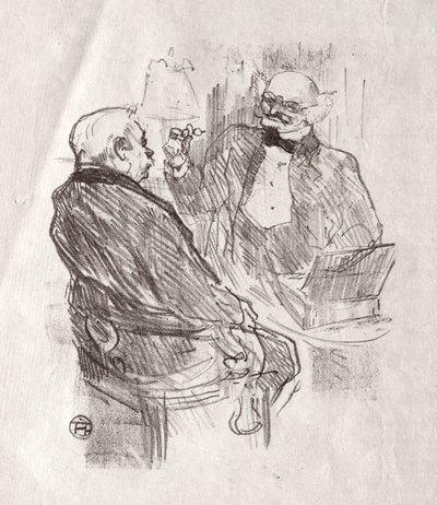 Siinain juurella: Georges Clemenceau ja LOculiste Mayer, 1898. tekijältä Henri de Toulouse Lautrec