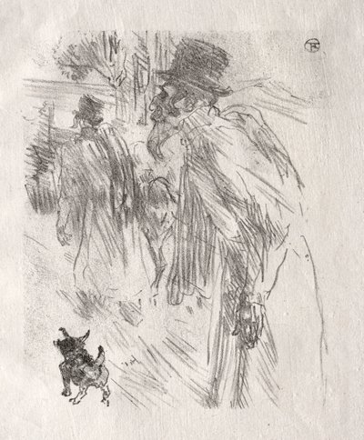 Siinain juurella: Puolan juutalaiset, Carlsbad, 1898. tekijältä Henri de Toulouse Lautrec