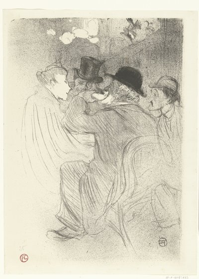 Bezoekers kahvilassa Moulin Rouge Moulin Rougessa. Kova! Tosi karu! tekijältä Henri de Toulouse Lautrec