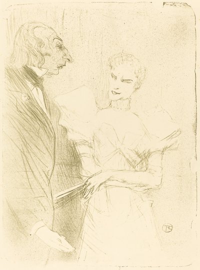 Brandes ja Leloir elokuvassa "Cabotins" tekijältä Henri de Toulouse Lautrec