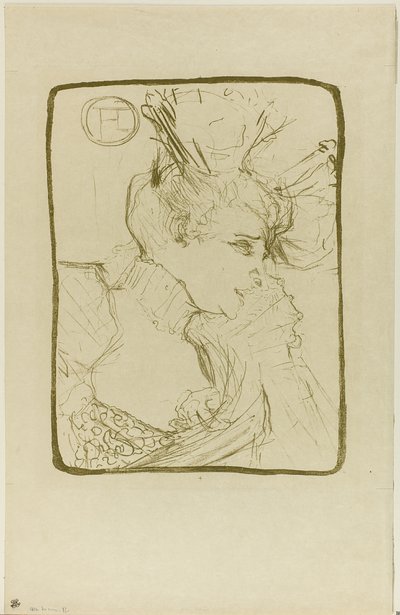 Mademoiselle Marcelle Lenderin rintakuva tekijältä Henri de Toulouse Lautrec