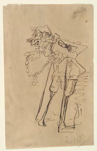 Karikatyyri sotilasta, jolla on koristelu tekijältä Henri de Toulouse Lautrec