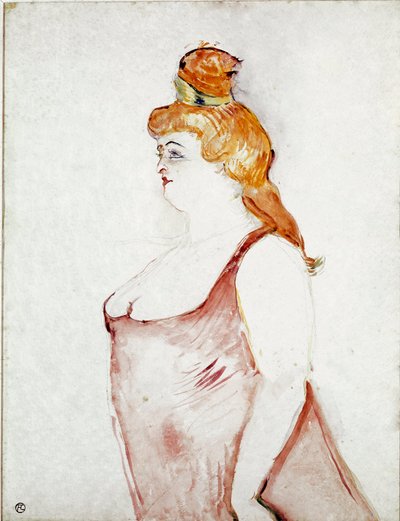 Cocyte elokuvassa "The Beautiful Helene". Piirustus Henri de Toulouse-Lautrec (Toulouse Lautrec tekijältä Henri de Toulouse Lautrec
