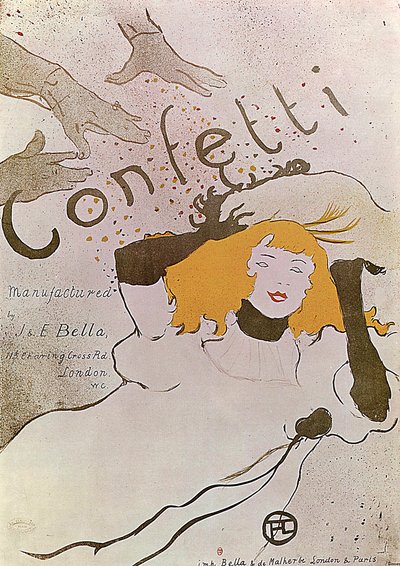 Konfetti, 1893. tekijältä Henri de Toulouse Lautrec