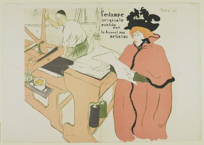 LEstampe Originale kansi, 1893 (värillinen lito kudottupaperille) tekijältä Henri de Toulouse Lautrec