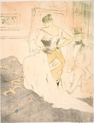 Nainen korsetissa, Passage Conquest tekijältä Henri de Toulouse-Lautrec