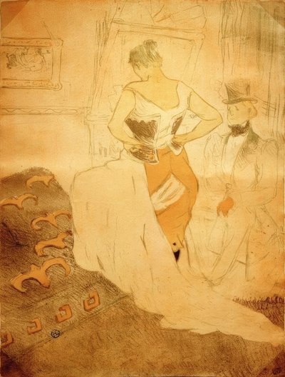 Nainen korsetissa, Conquest of Passage tekijältä Henri de Toulouse Lautrec
