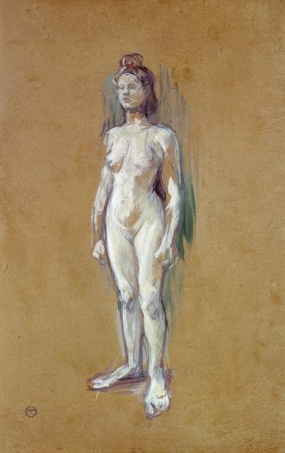 Femme nue debout de face tekijältä Henri de Toulouse Lautrec