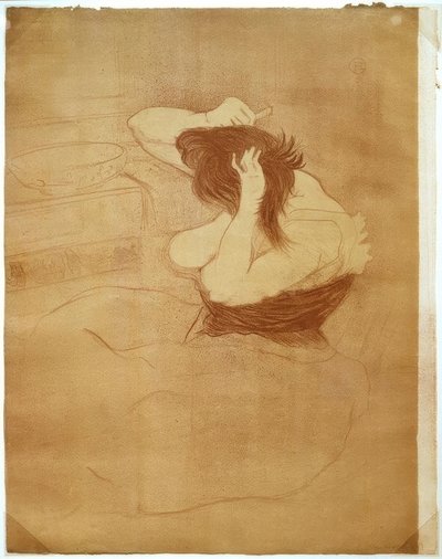 Nainen kampaus, kampaamo tekijältä Henri de Toulouse Lautrec