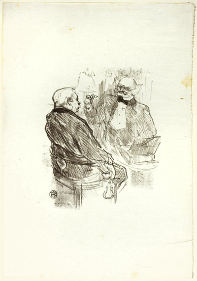 Georges Clemenceau ja optikko Mayer Au Pied du Sinaïsta tekijältä Henri de Toulouse Lautrec