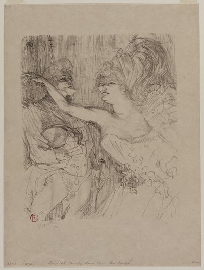 Guy ja Mealy elokuvassa "Paris qui Marche" tekijältä Henri de Toulouse-Lautrec